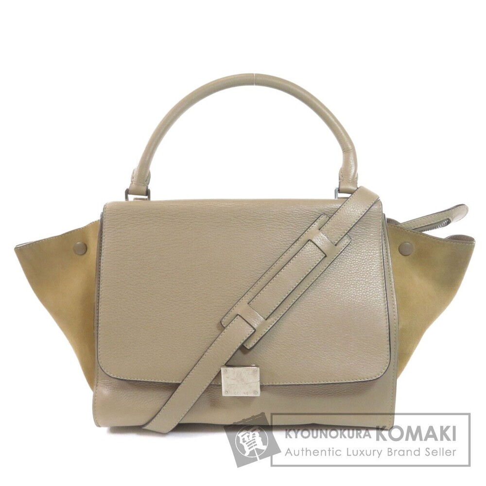 Celine Trapeze Handbag Calfskin Suede